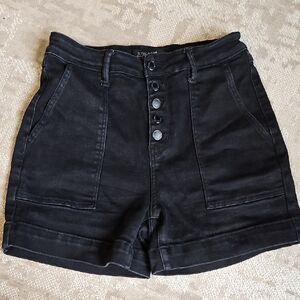 Judy Blue L Black Denim Women's Shorts